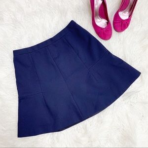 J. Crew Navy A Line Mini Skirt